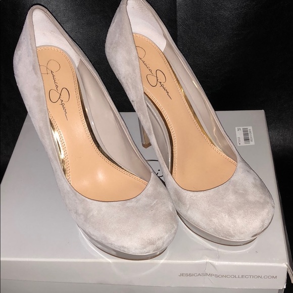 Jessica Simpson Given heels gray suede 9.5 pumps - Picture 1 of 4